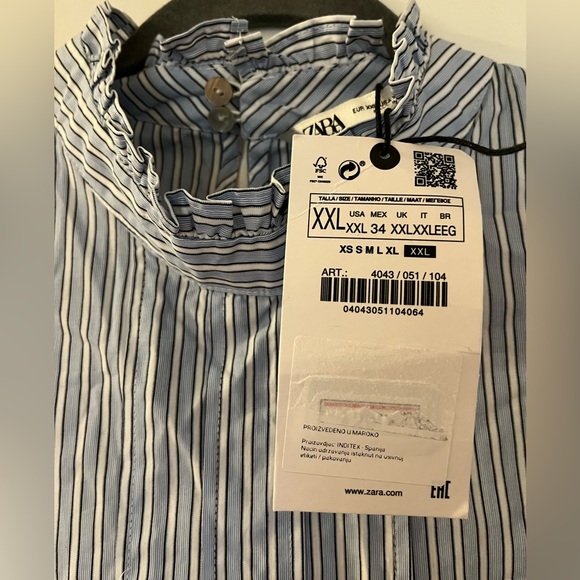 ZARA Striped Blouse - Picture 2 of 4
